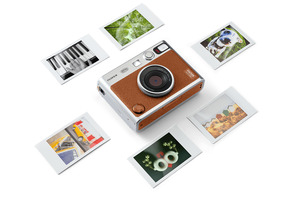 FUJIFILM 2023 Instax Mini Cheki Evo Hybrid Instant Camera Brown Type-C Model